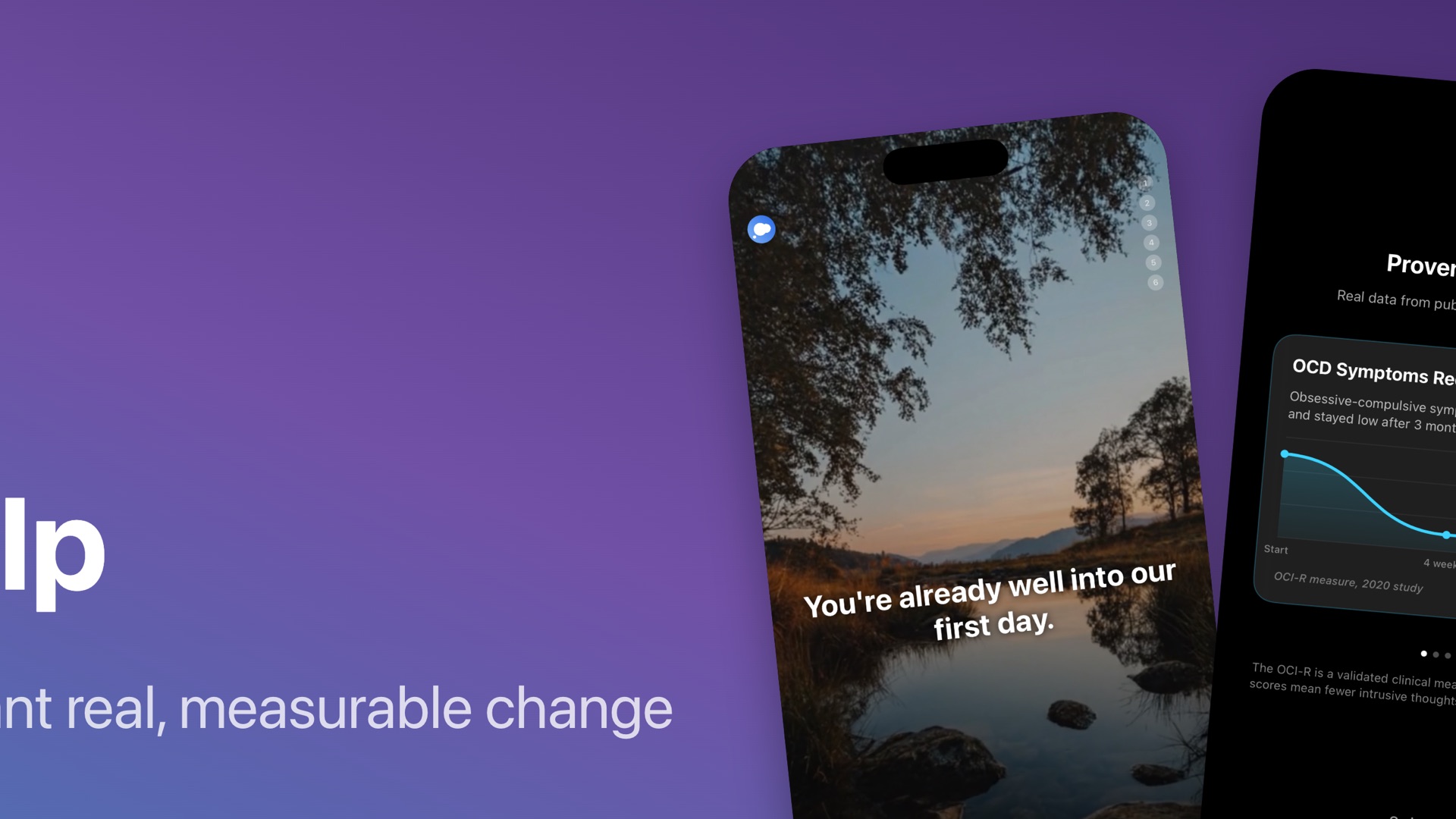 OCD.app - Self help + Therapy product page header