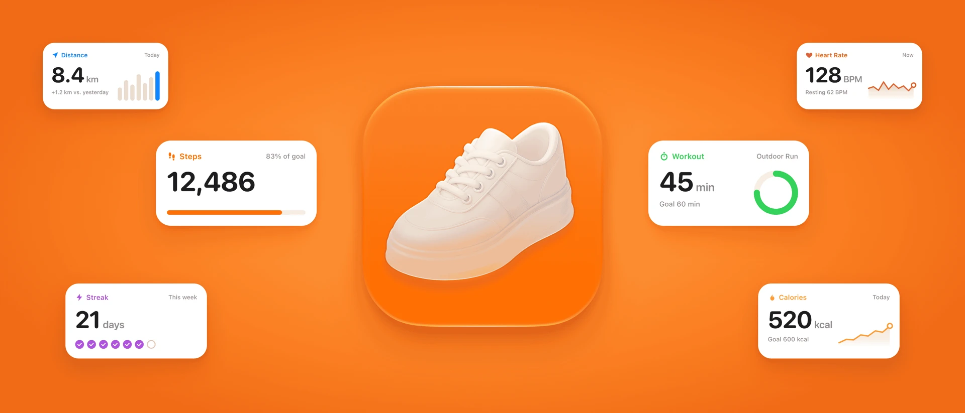 Steps: Workout & Pedometer product page header