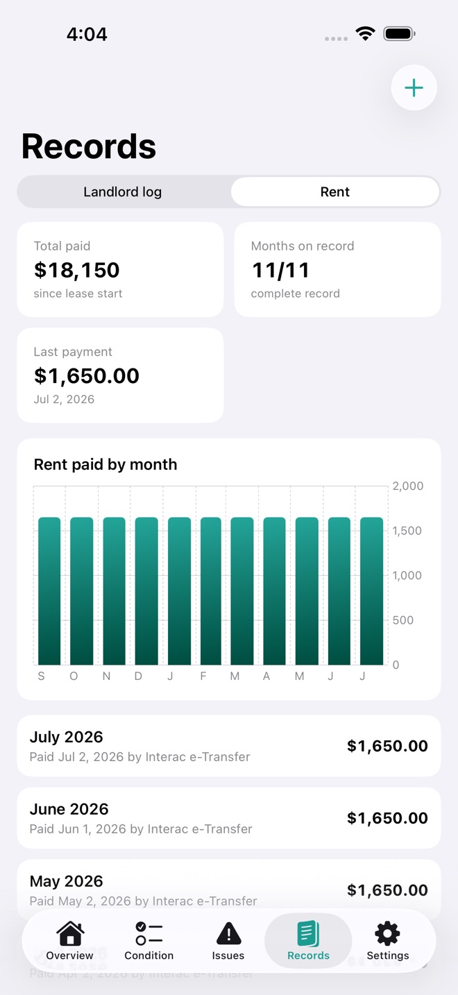 LeaseNotes: Renter Records screenshot 3