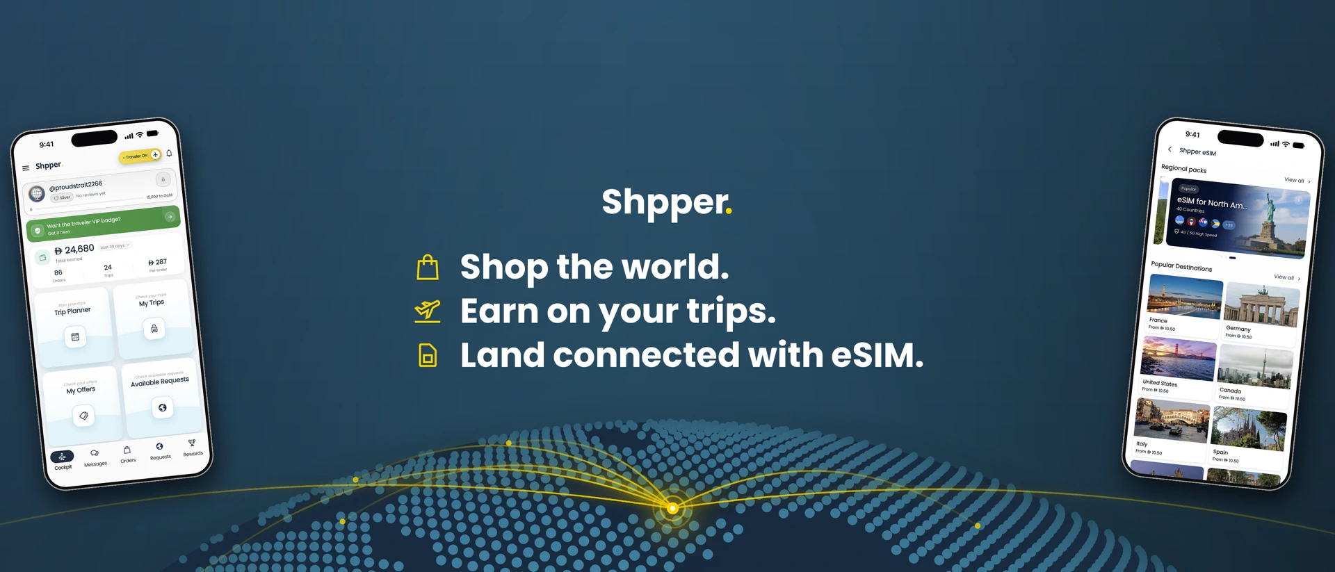 Shpper: Shop Worldwide product page header