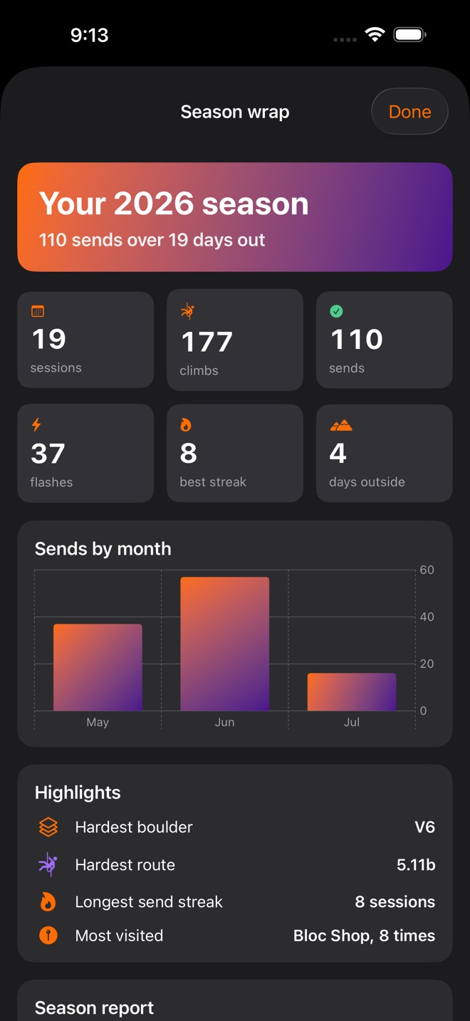 CruxLog: Climbing Journal screenshot 4