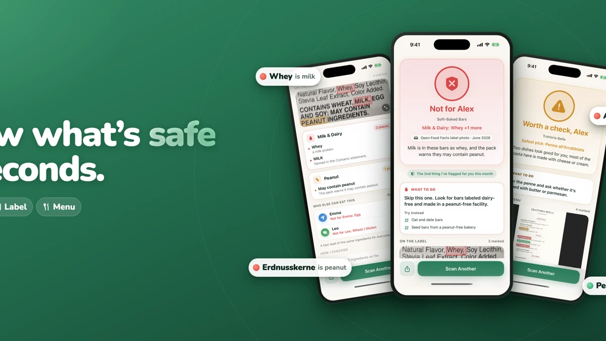 SafeBite AI: Allergy Scanner App Store product page header