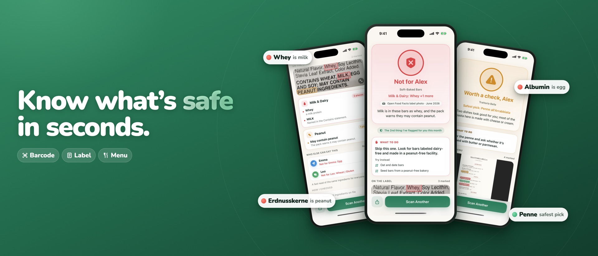SafeBite AI: Allergy Scanner product page header