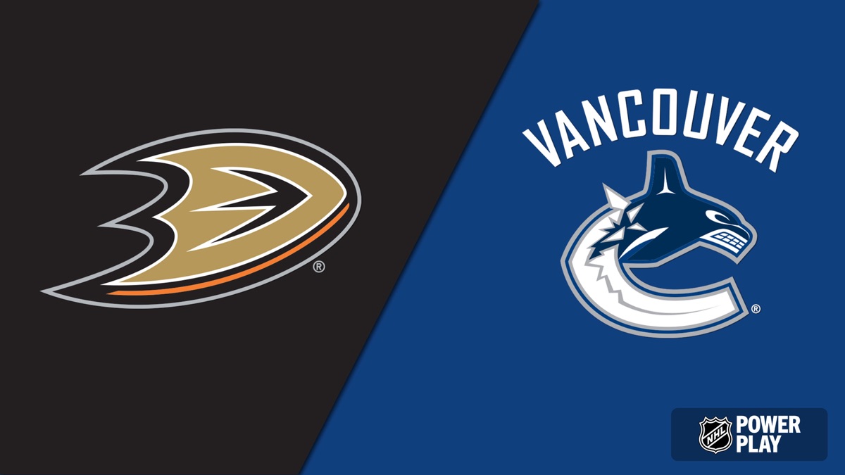 Anaheim Ducks vs. Vancouver Canucks NHL Hockey Apple TV