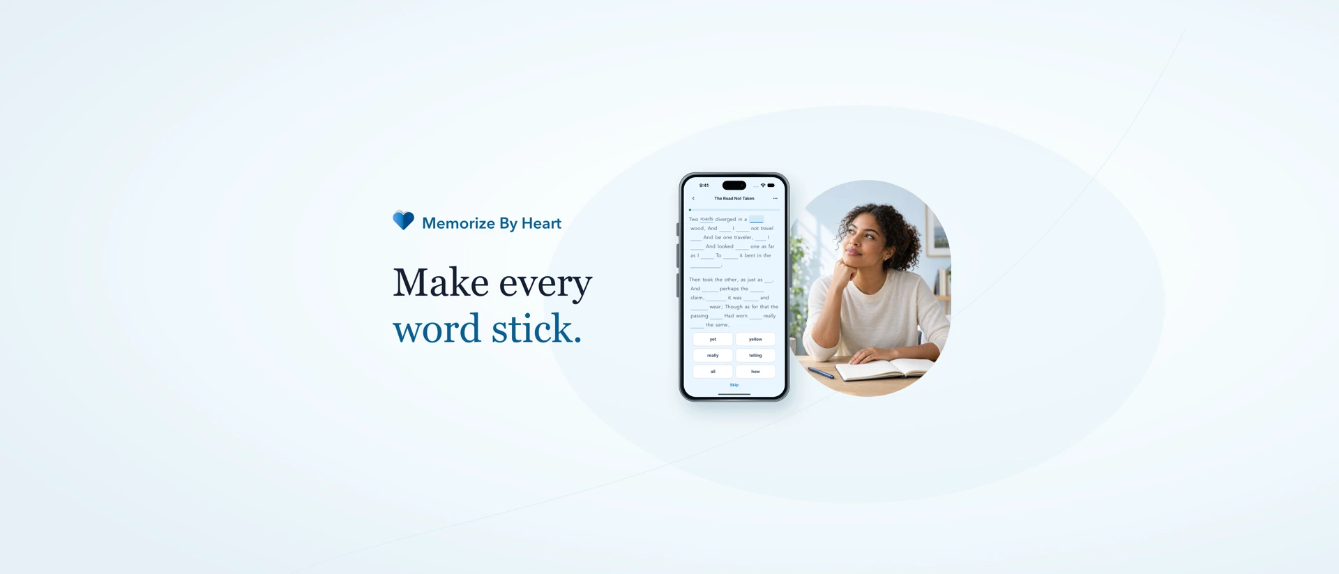 Memorize By Heart product page header