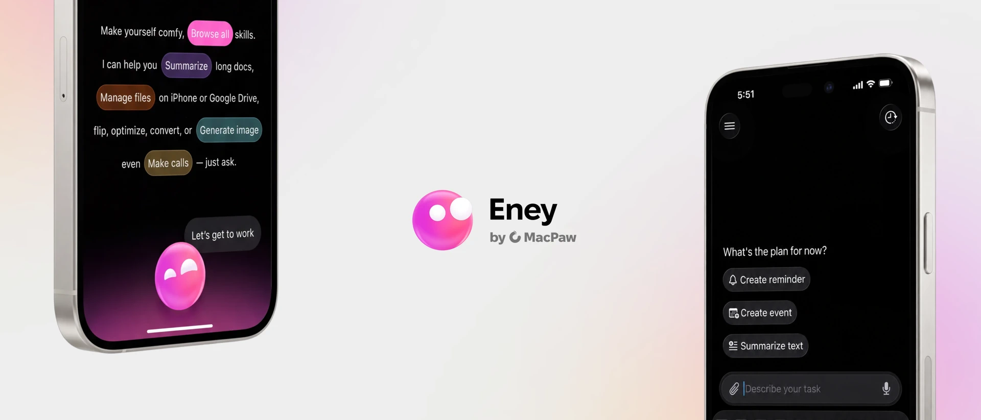 Eney - AI Assistant product page header