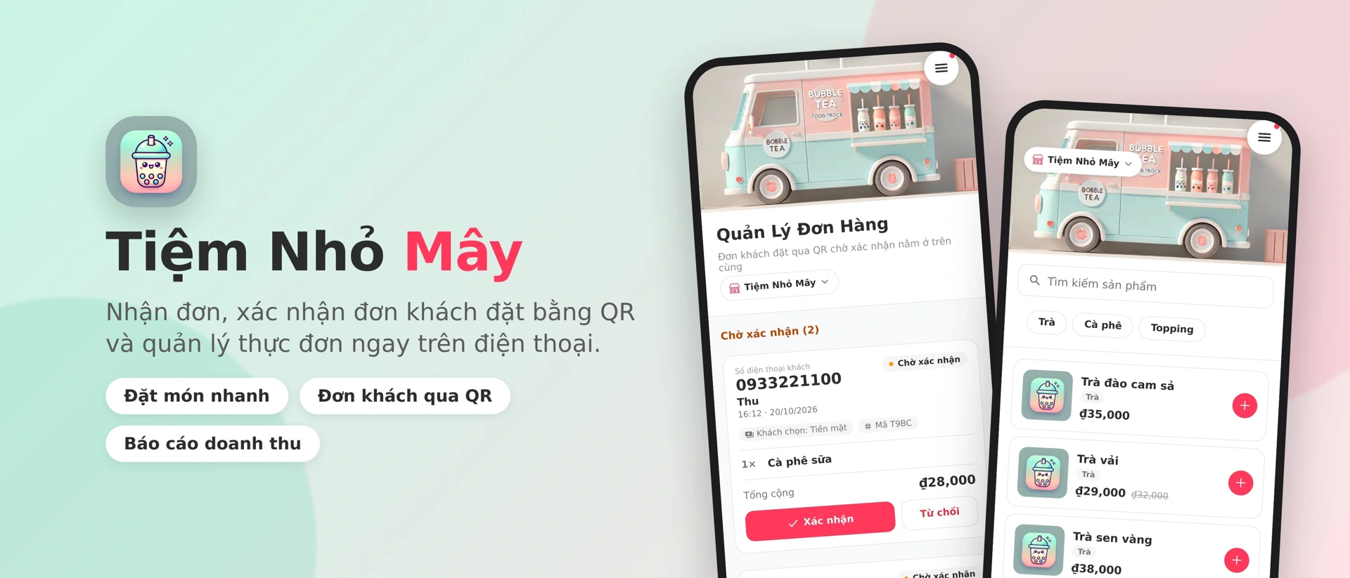 Tiệm Nhỏ Mây product page header