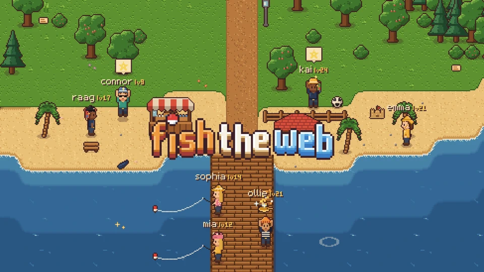 Fish The Web - Cozy Fishing App Store product page header