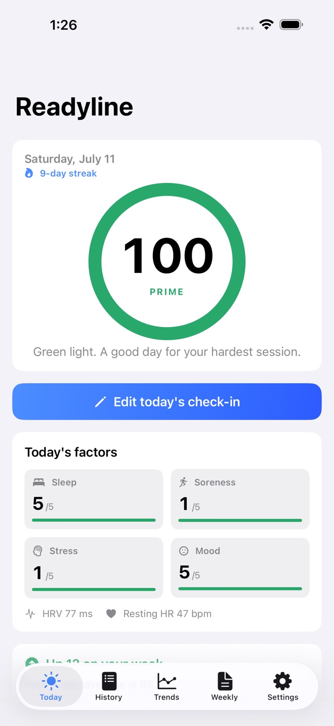 Readyline: Recovery Journal screenshot 1