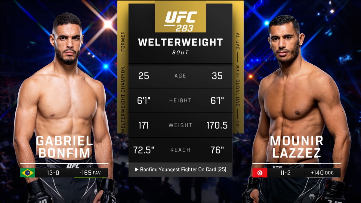 ‎283: Gabriel Bonfim vs. Mounir Lazzez Prelims - UFC (temporada 283 ...