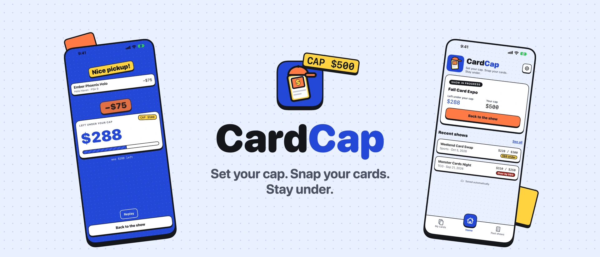 CardCap: Card Show Budget product page header