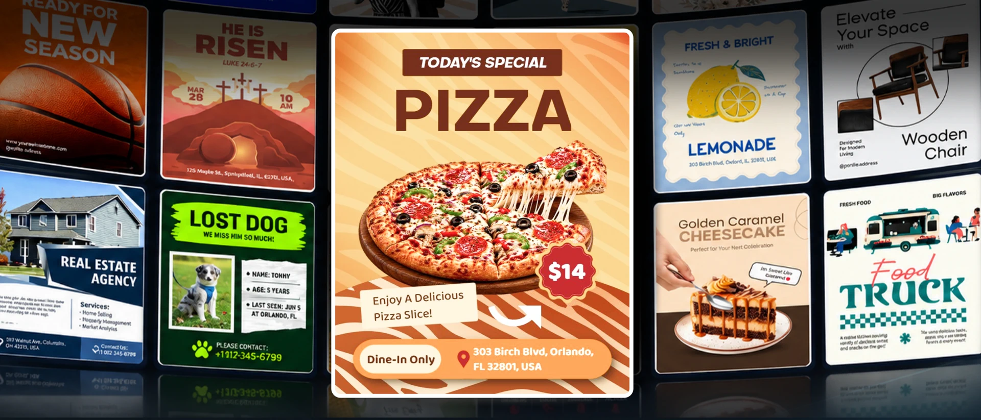 Poster Maker, Flyer Maker product page header