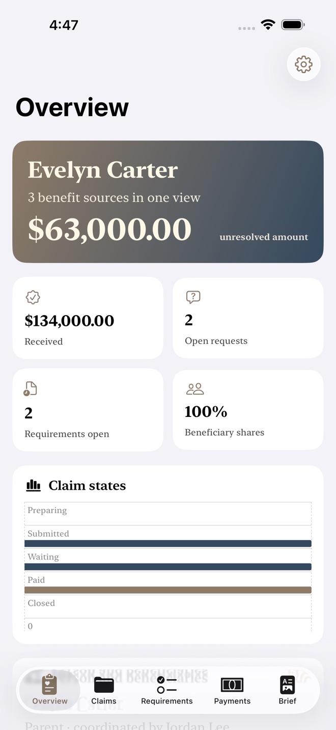 AfterClaim: Life Benefits screenshot 1