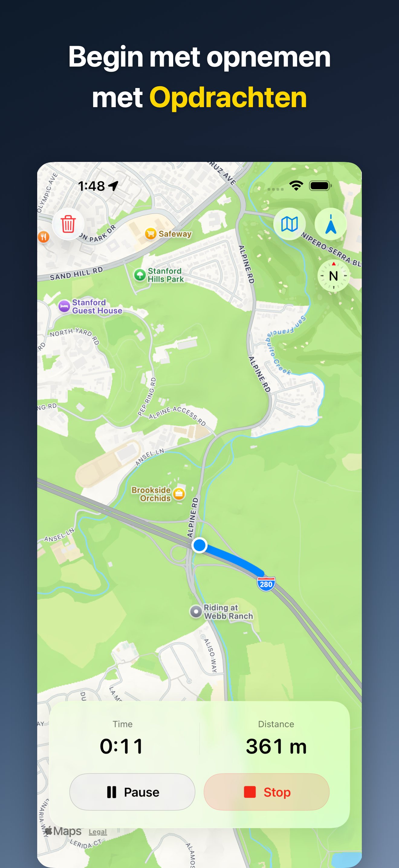 DriveTracker - Driving Log iOS screenshot 1 showing app interface