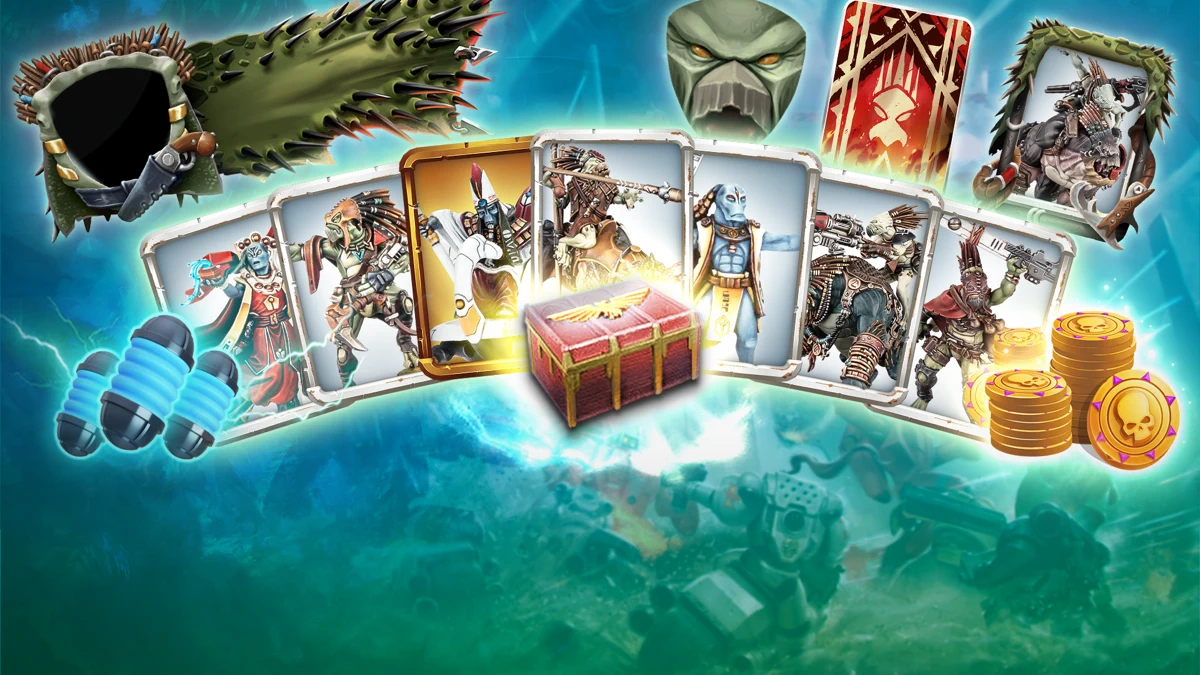 Warhammer Combat Cards search result, In-app event: Kroot Battle Pass!