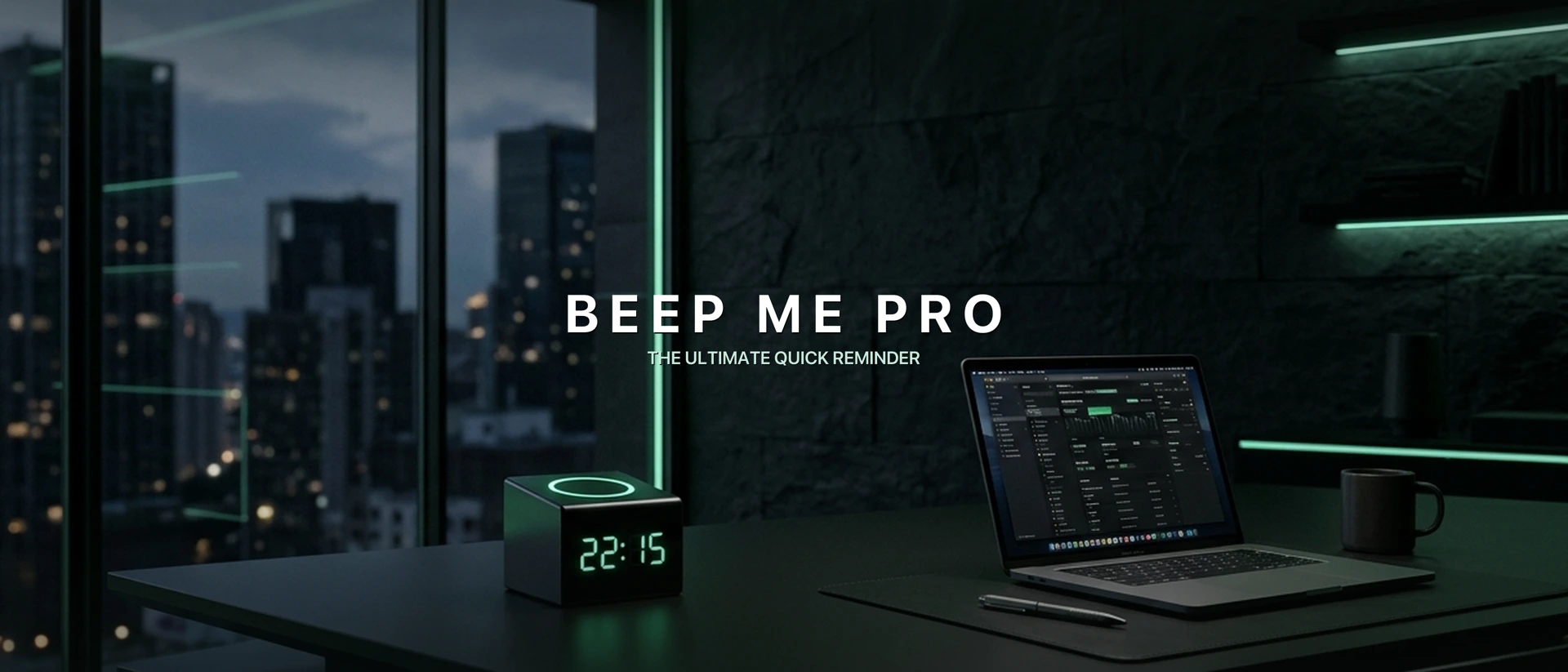Reminder - Beep Me Pro product page header