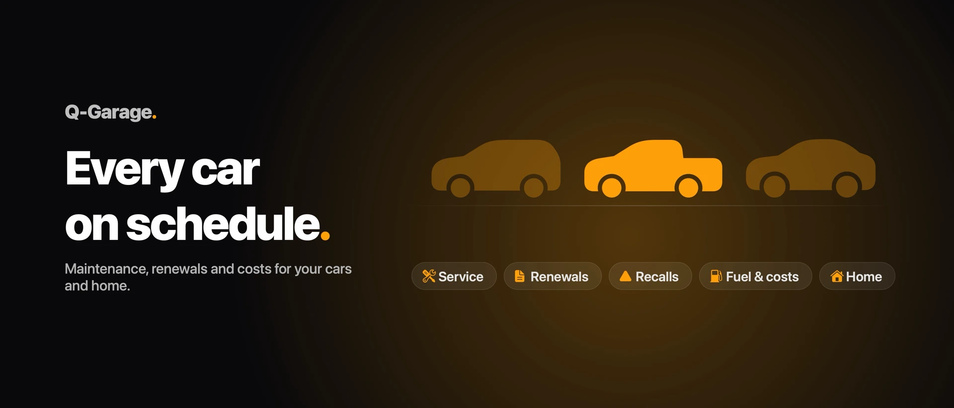 Q-Garage product page header