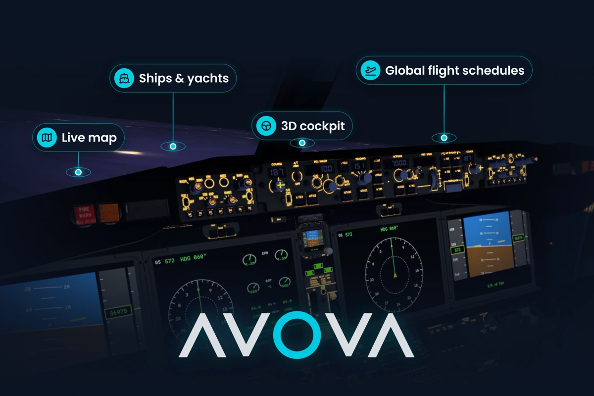 AVOVA Flight Radar Ship Radar search result