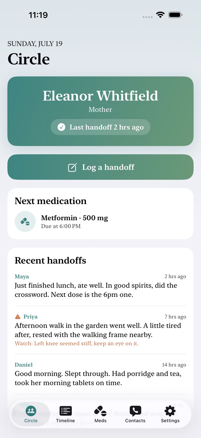 CareRelay: Care Handoff screenshot 1