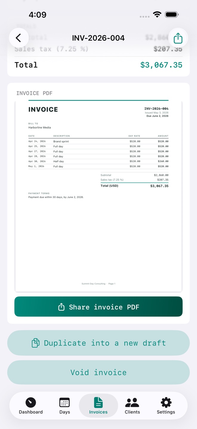 DayRate: Freelance Days screenshot 3