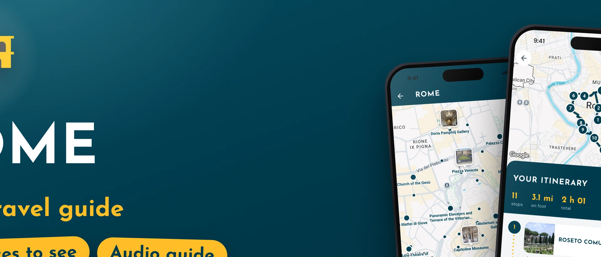 Rome Travel & Audio Guide product page header
