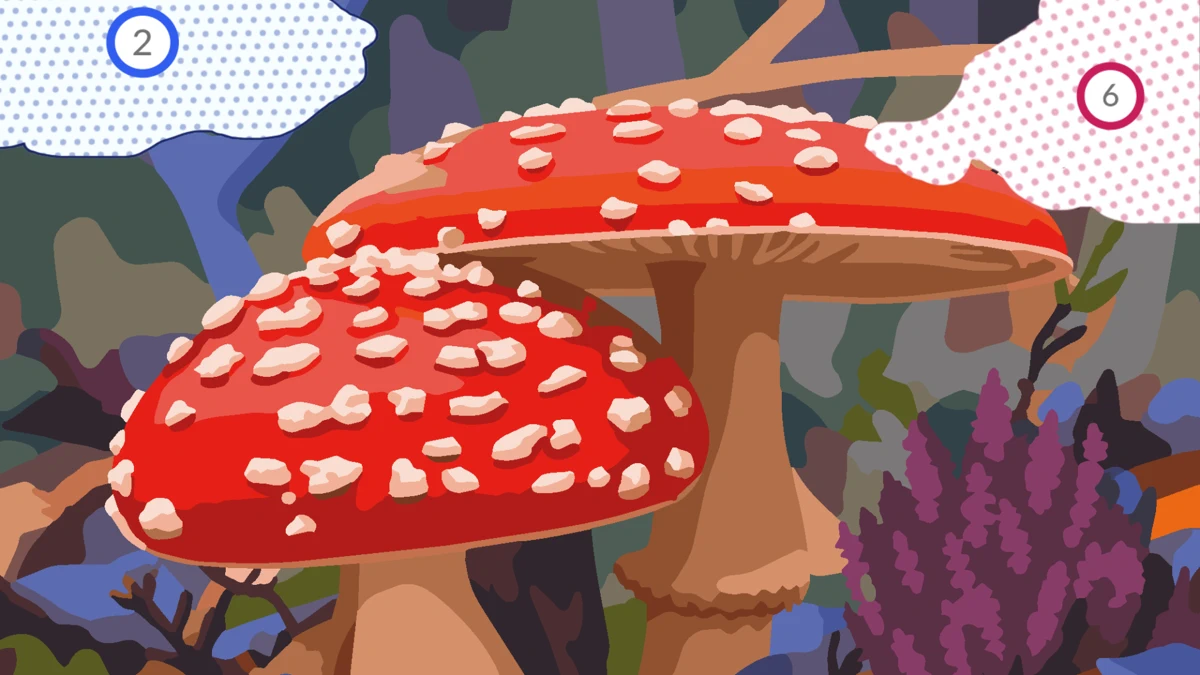 April - Oil Painting by Number search result, In-app event: Beautiful mushrooms