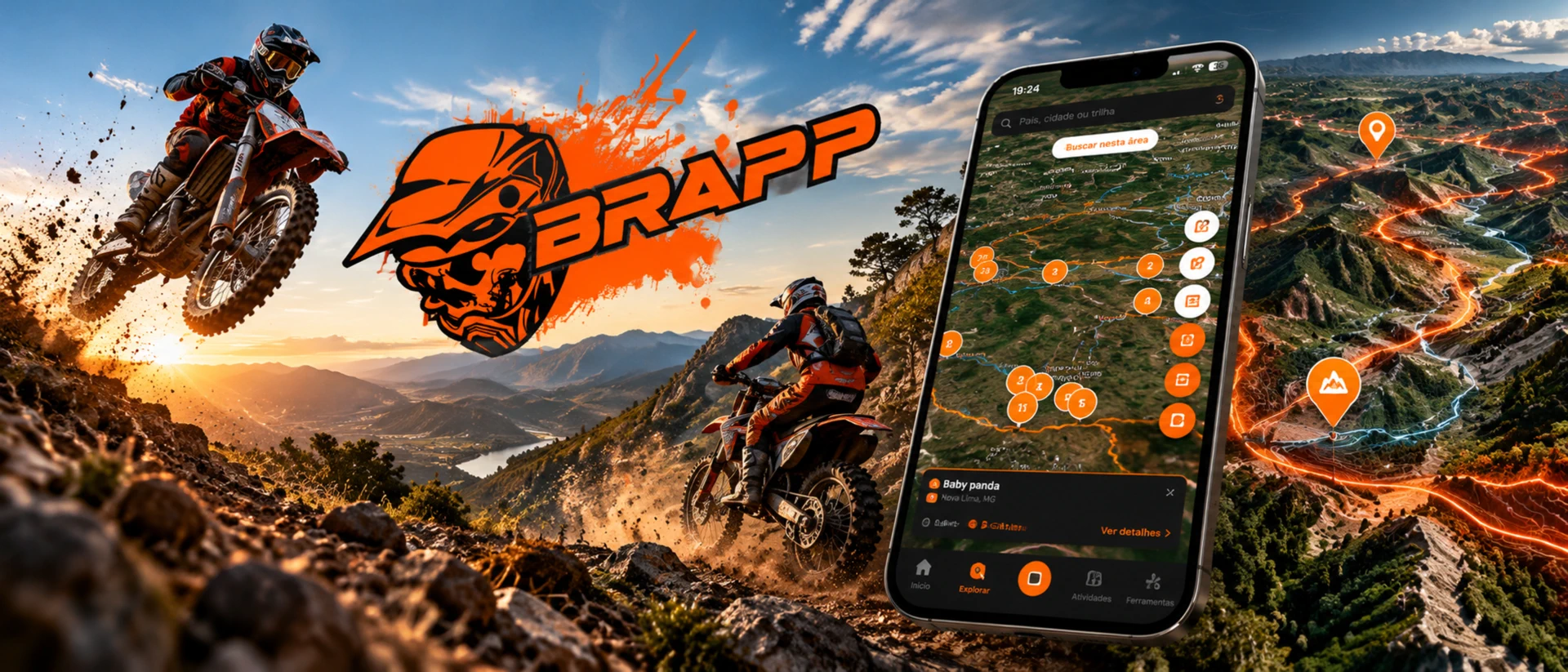 BRAPP - Trilhas de Moto c/ GPS product page header