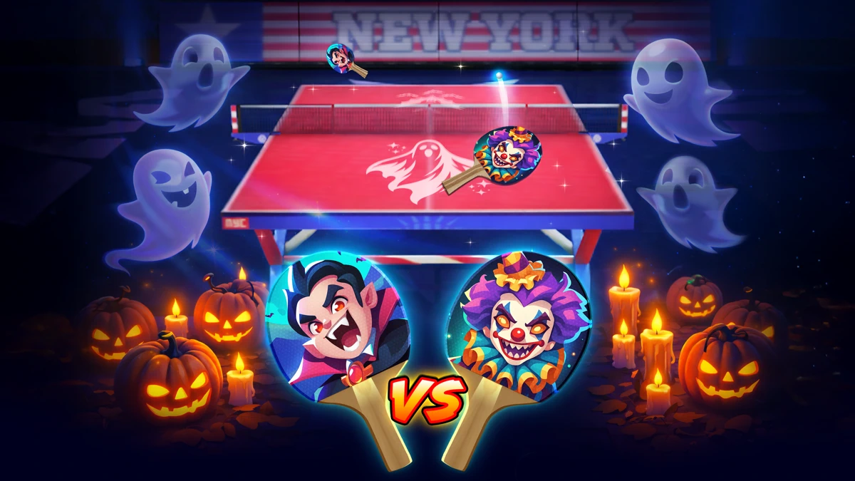 Ping Pong Fury: Table Tennis search result, In-app event: Halloween Season