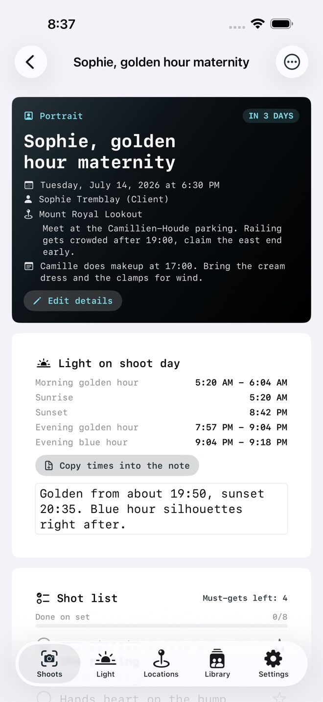 ShotList: Shoot Planner screenshot 2
