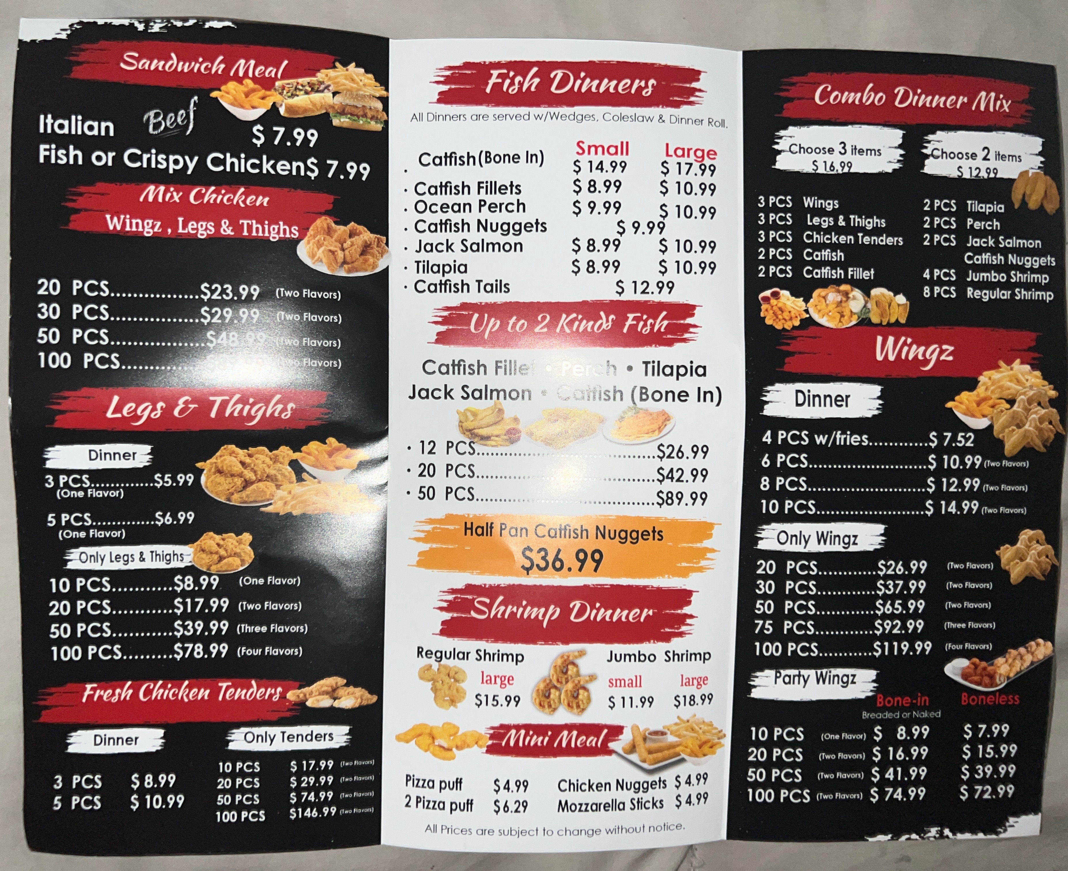Wingz it iz Chicago Fish & Shrimp & Chicken wings & seafood
