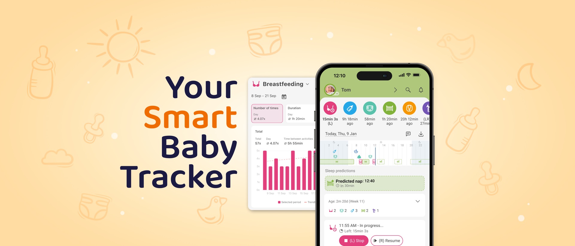 Baby Daybook - Newborn Tracker product page header