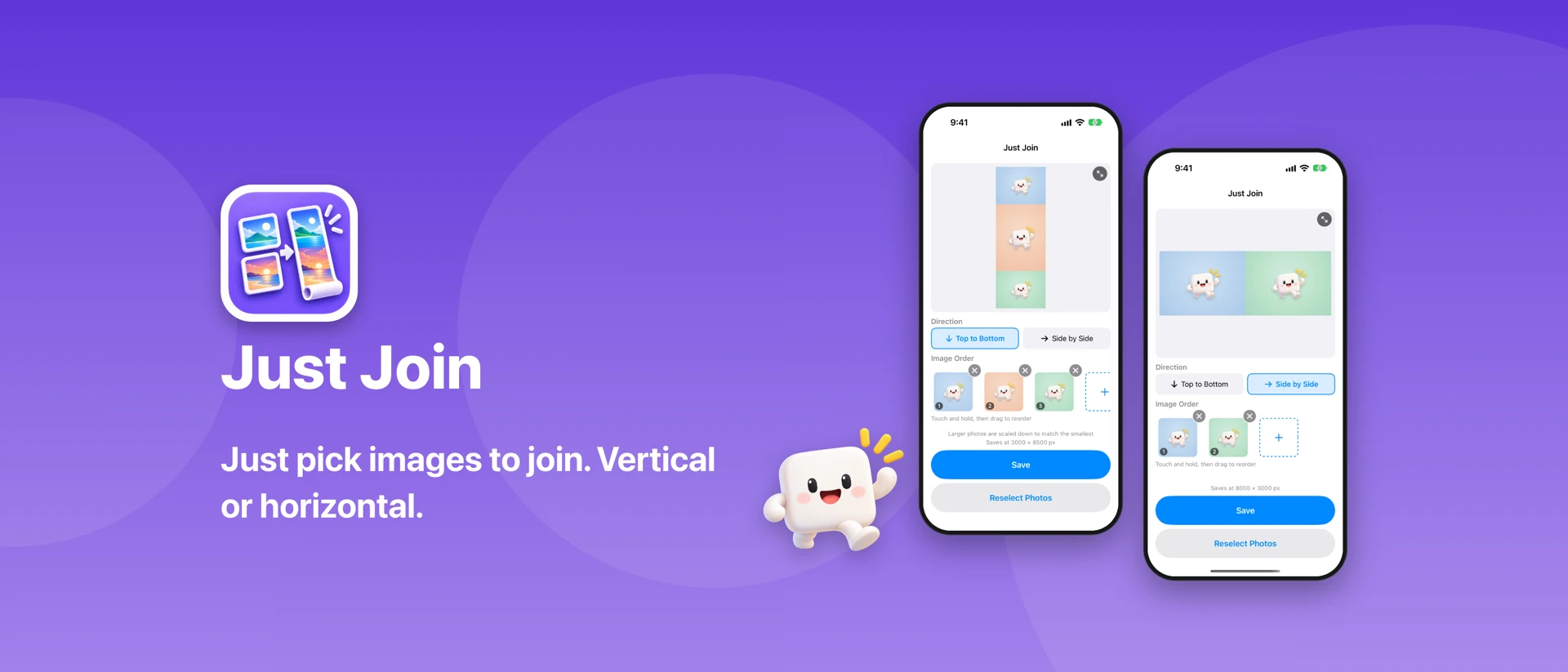 Photo Joiner: Before & After product page header