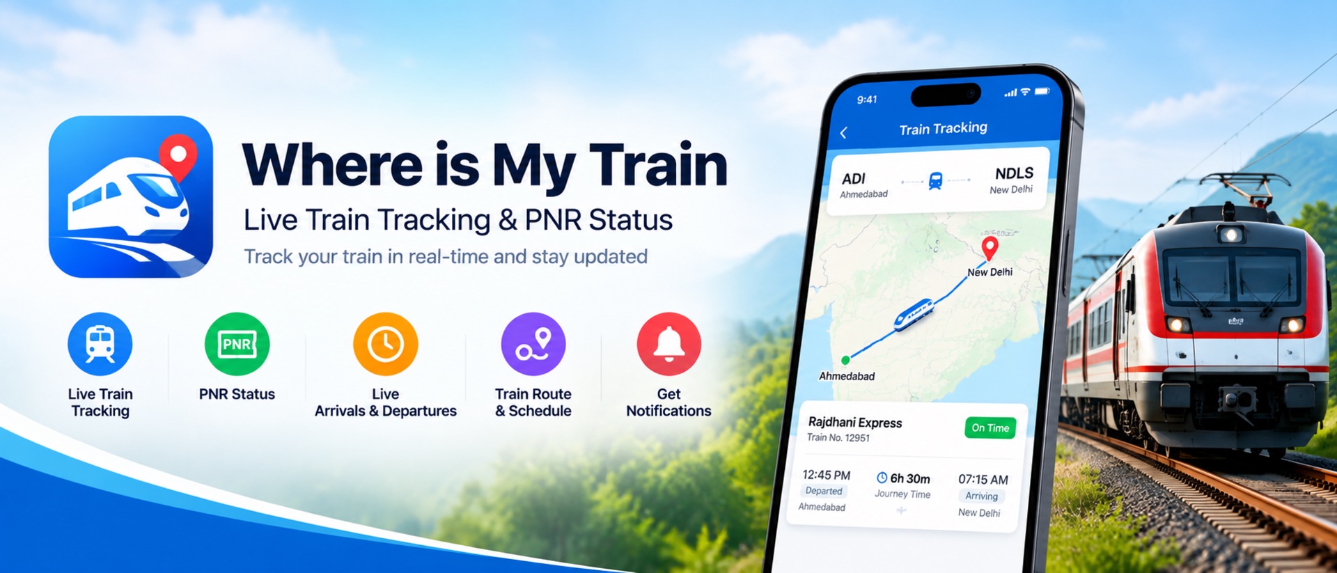 Where is My Train: Live Status product page header