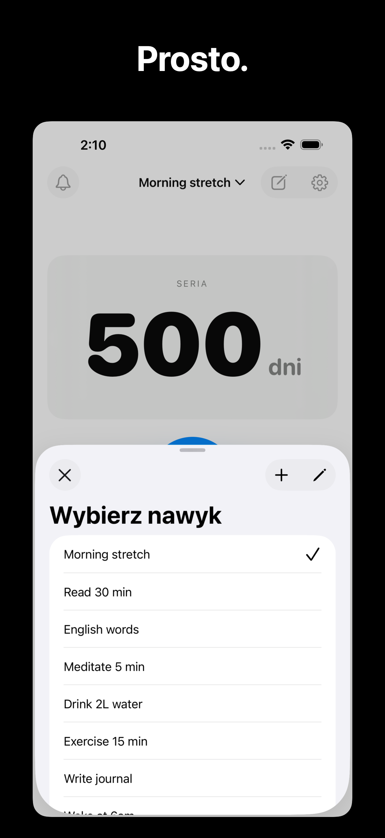 KeepGoing - Habit Tracker iOS screenshot 5 showing app interface