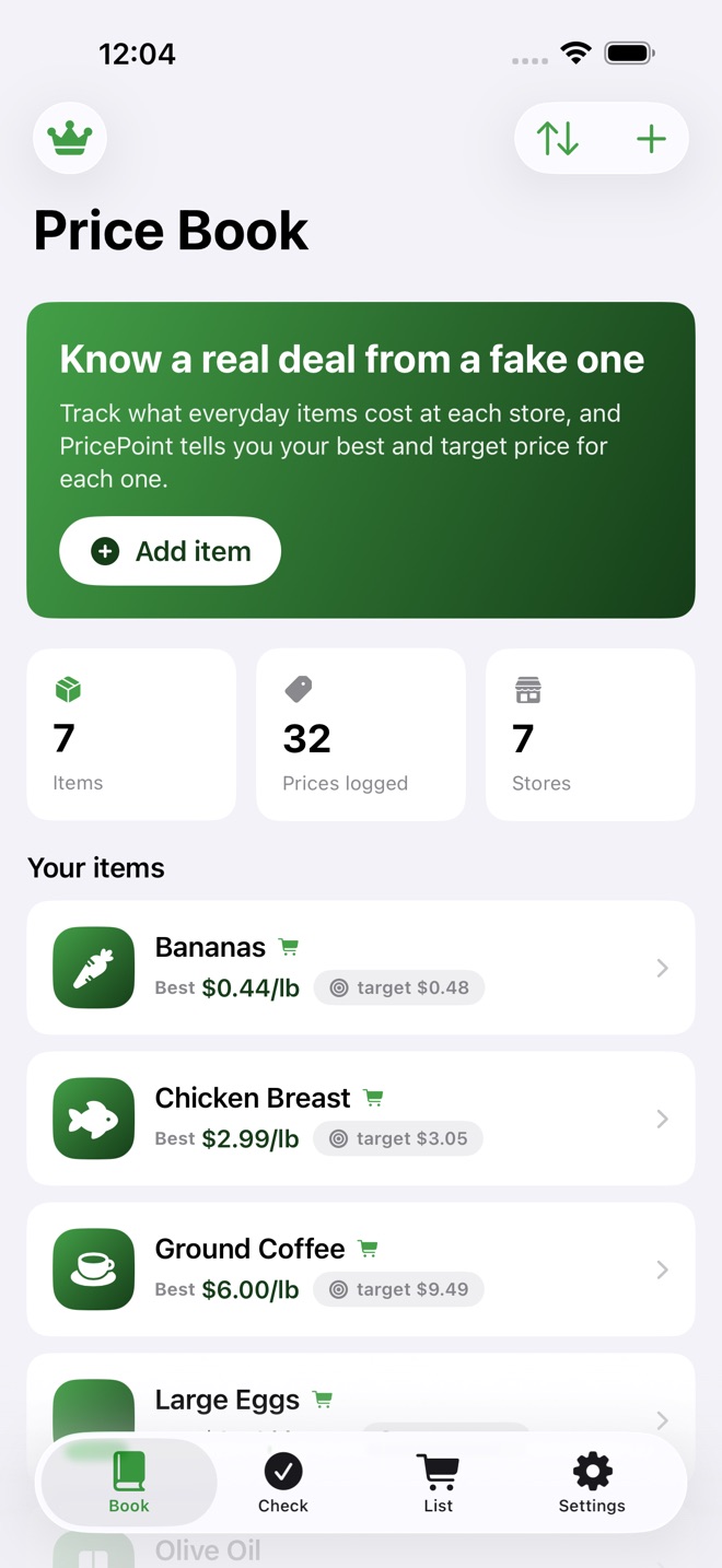 PricePoint: Price Book screenshot 1