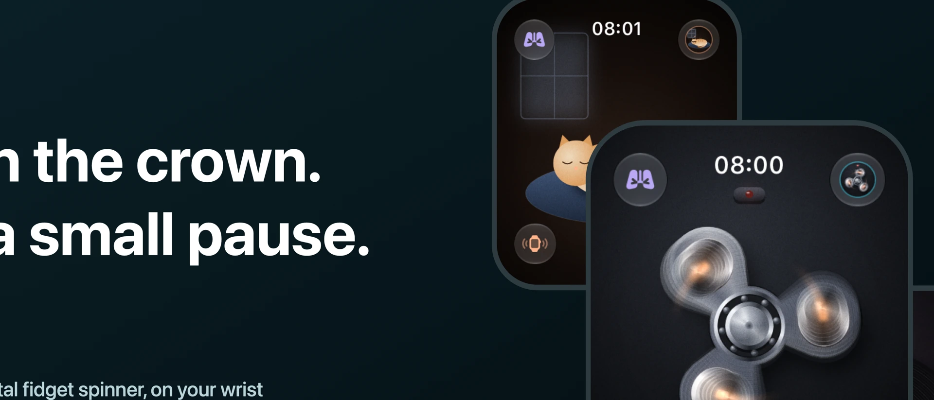 Crown Calm product page header