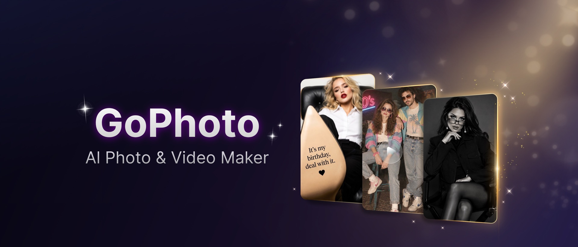GoPhoto:AI Photo & Video Maker product page header