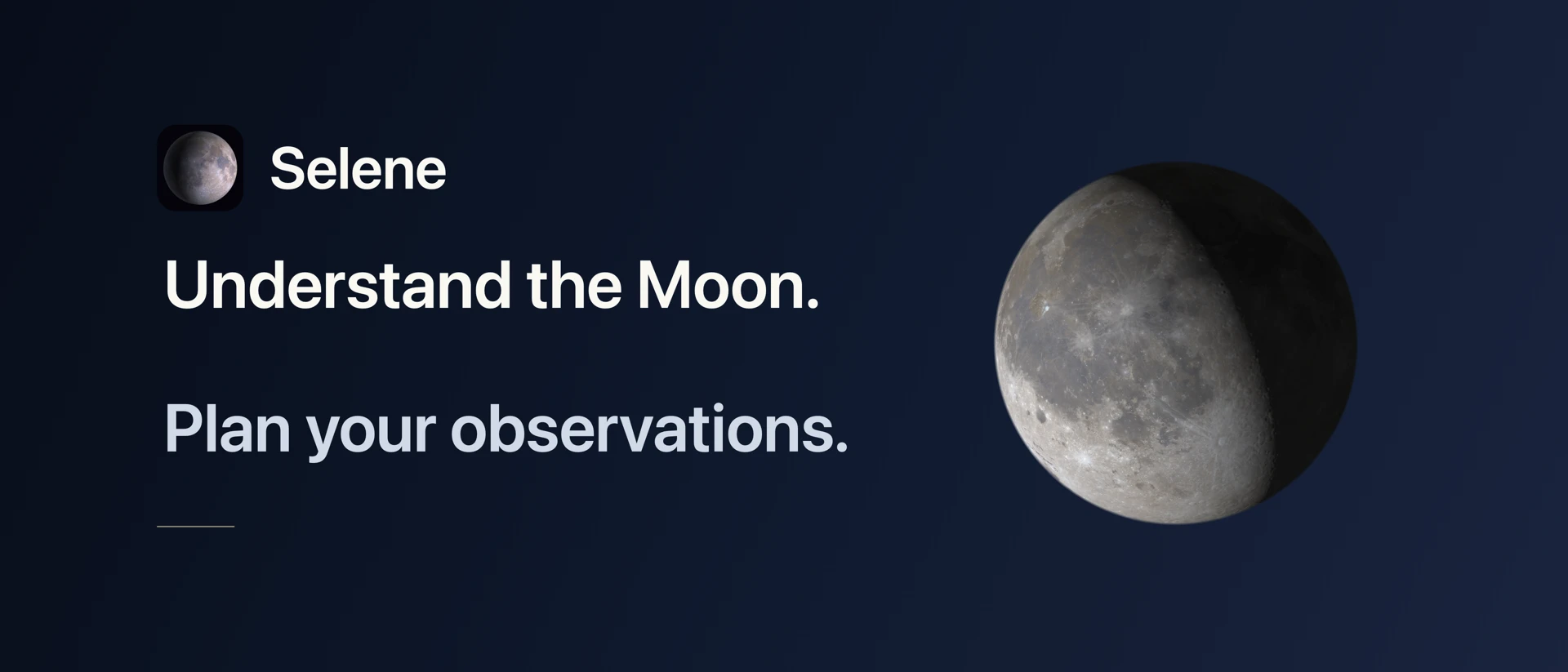 Selene Moon Calendar product page header
