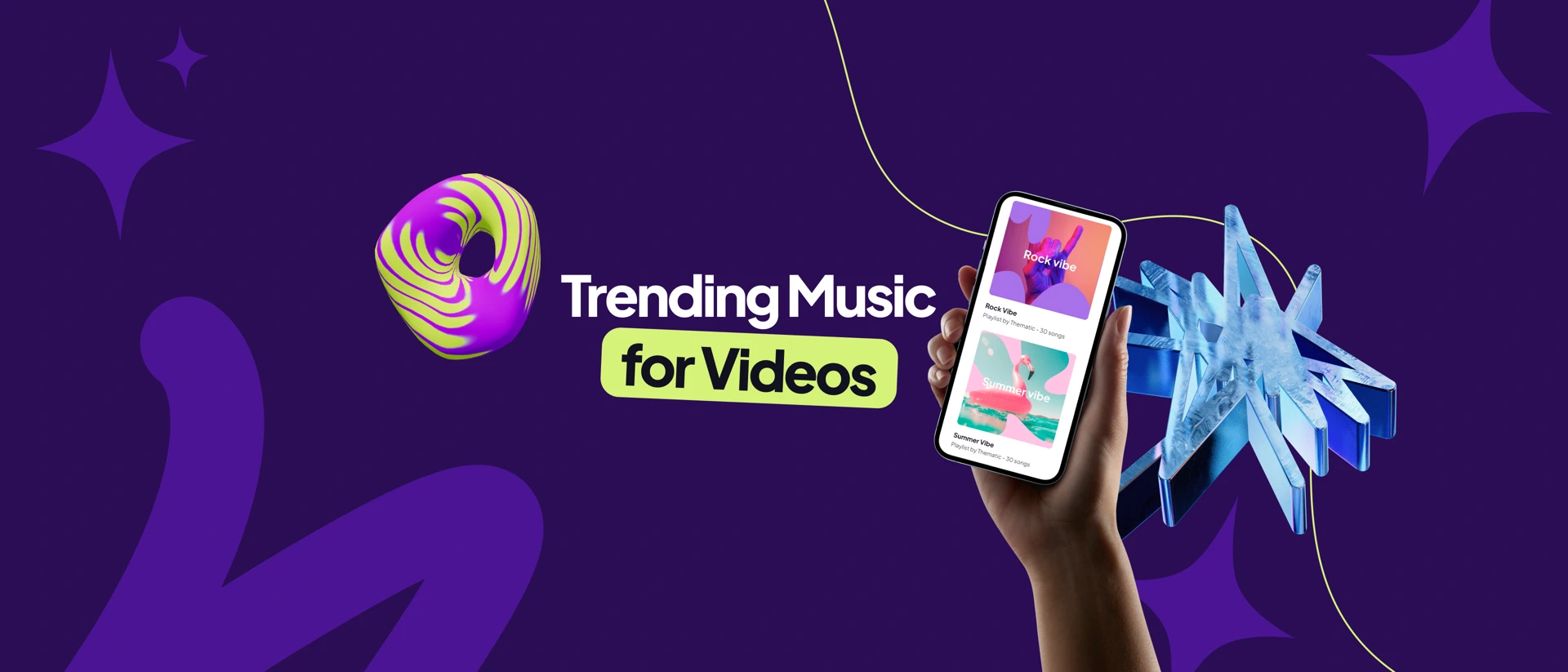 Thematic • Music for Videos product page header