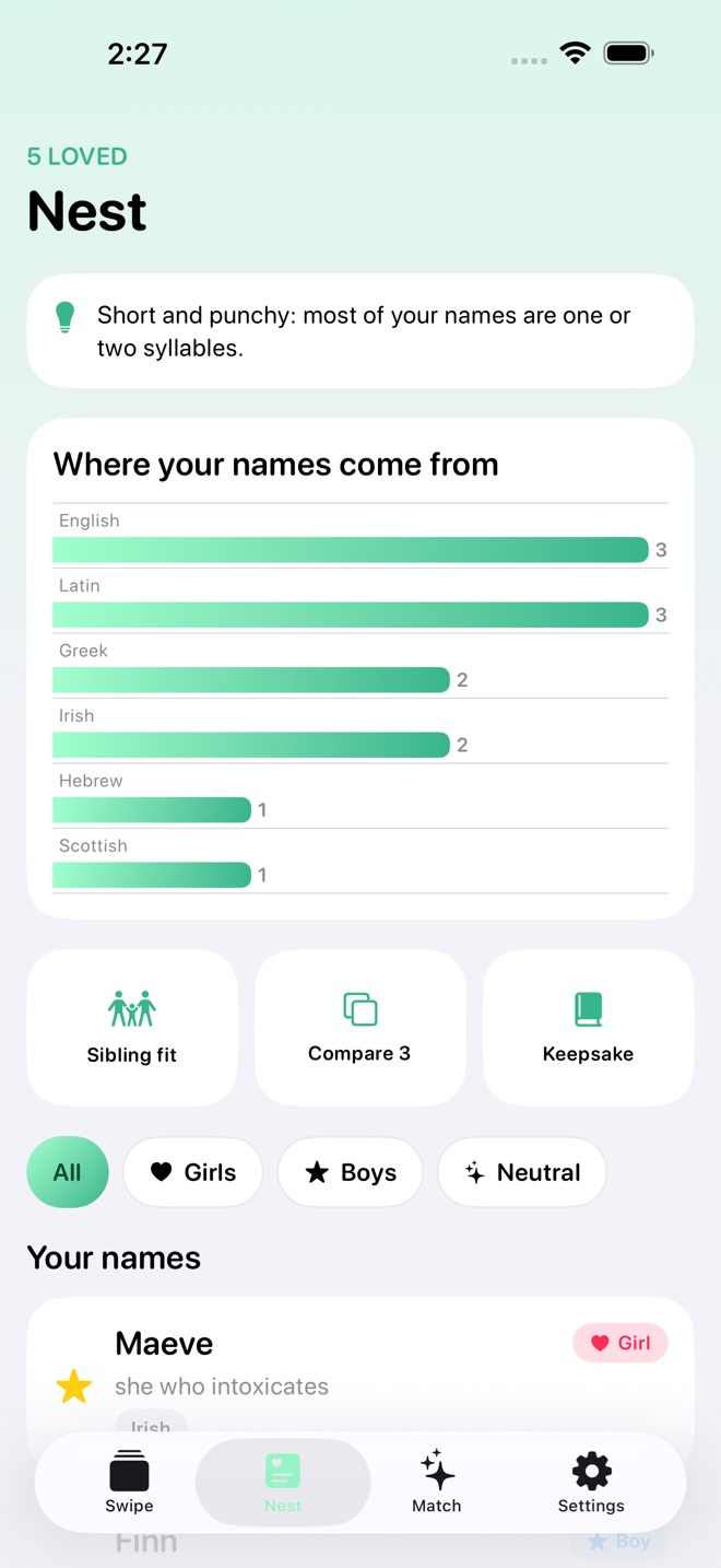 NameNest: Baby Names screenshot 2