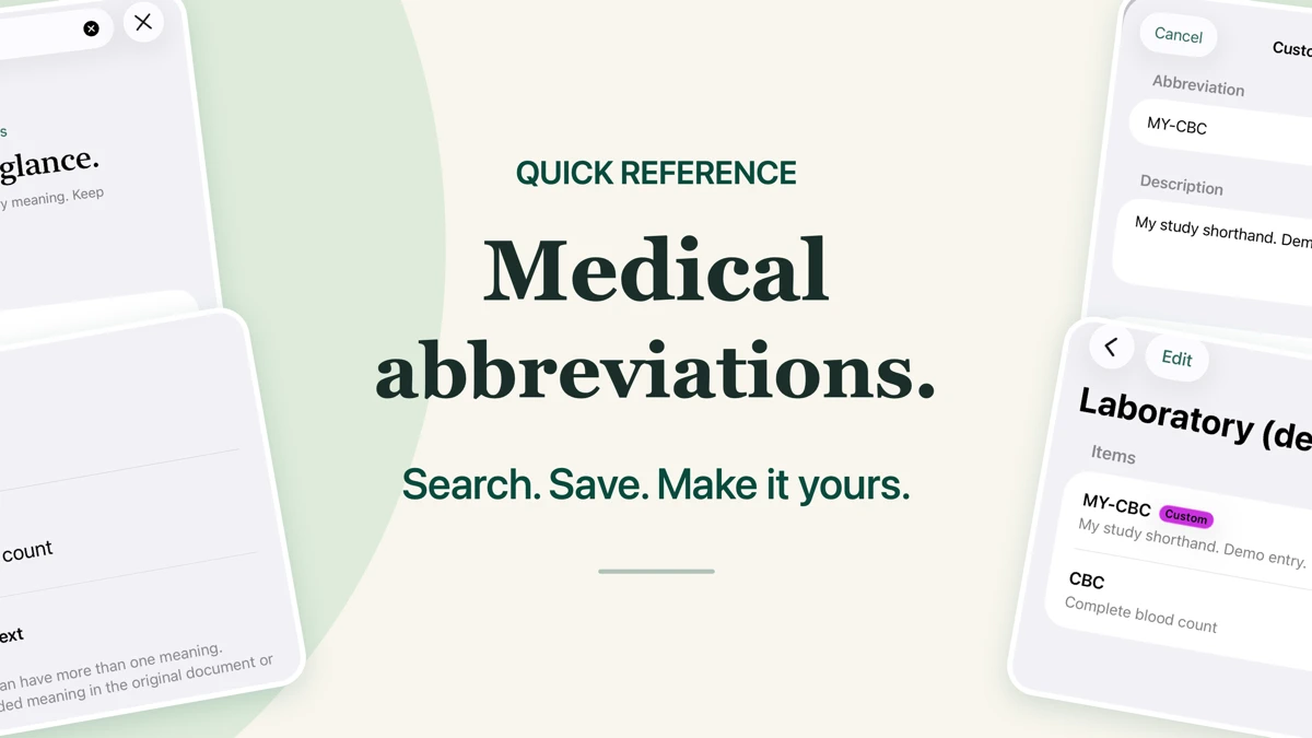 Medical Abbreviations: Quick App Store product page header