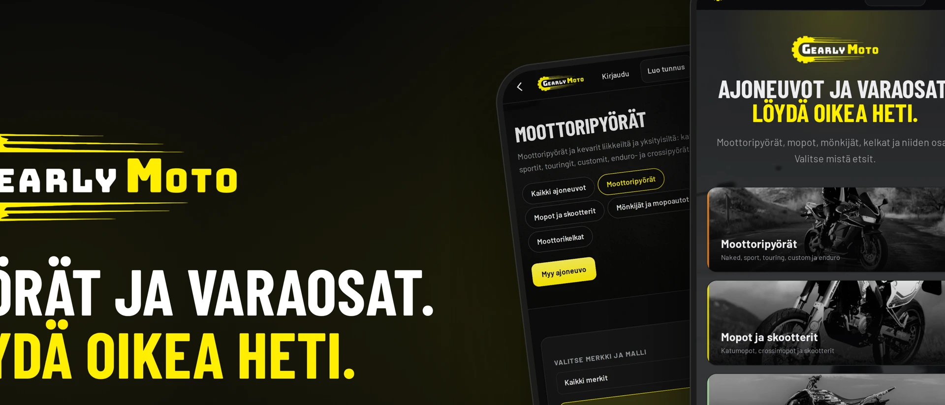 Gearly Moto: Bikes & Parts product page header