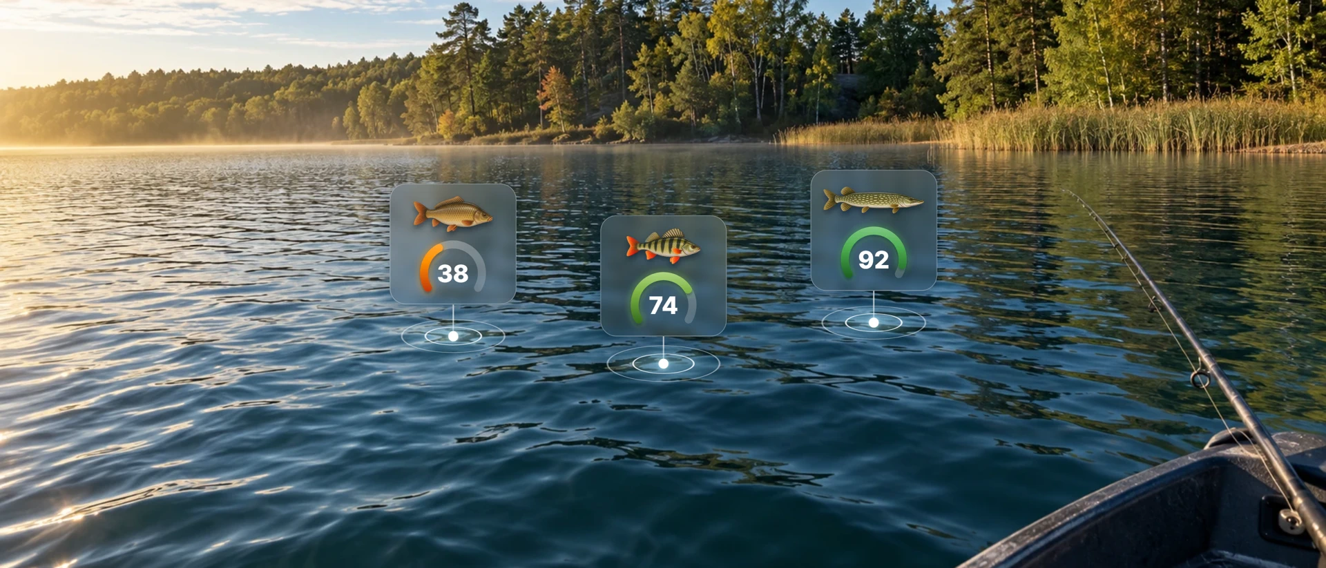 BiteRadar: Fishing Forecast product page header