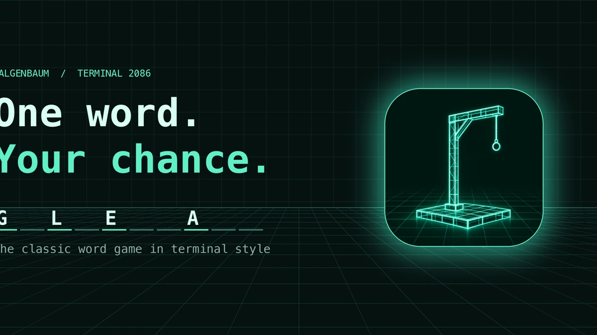 Hangman Terminal – Word Game App Store product page header
