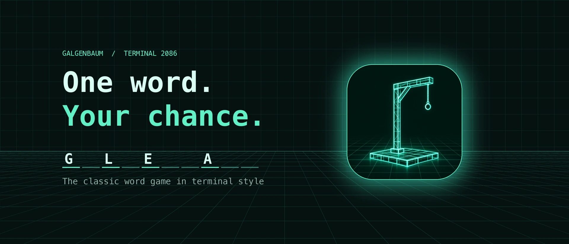 Hangman Terminal – Word Game product page header