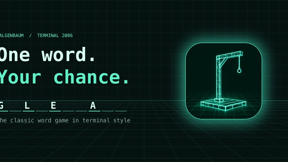 Hangman Terminal – Word Game App Store product page header