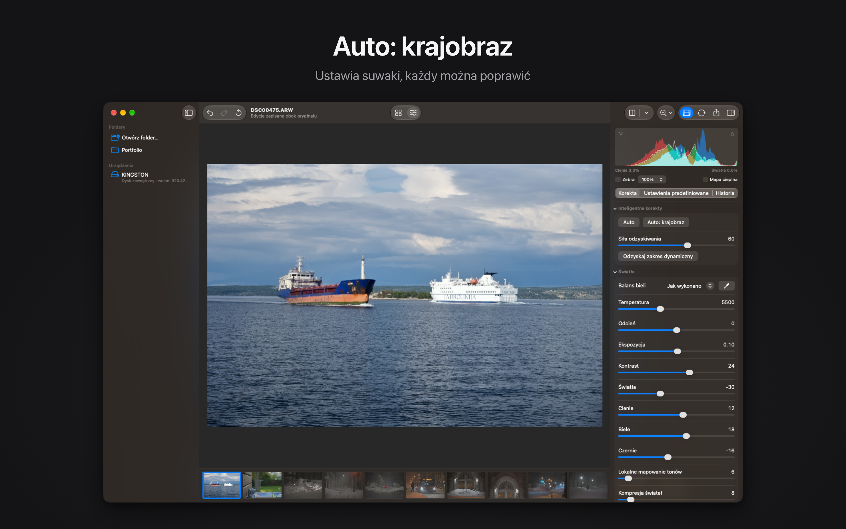 Rawed: RAW Photo Editor macOS screenshot 1 showing app interface