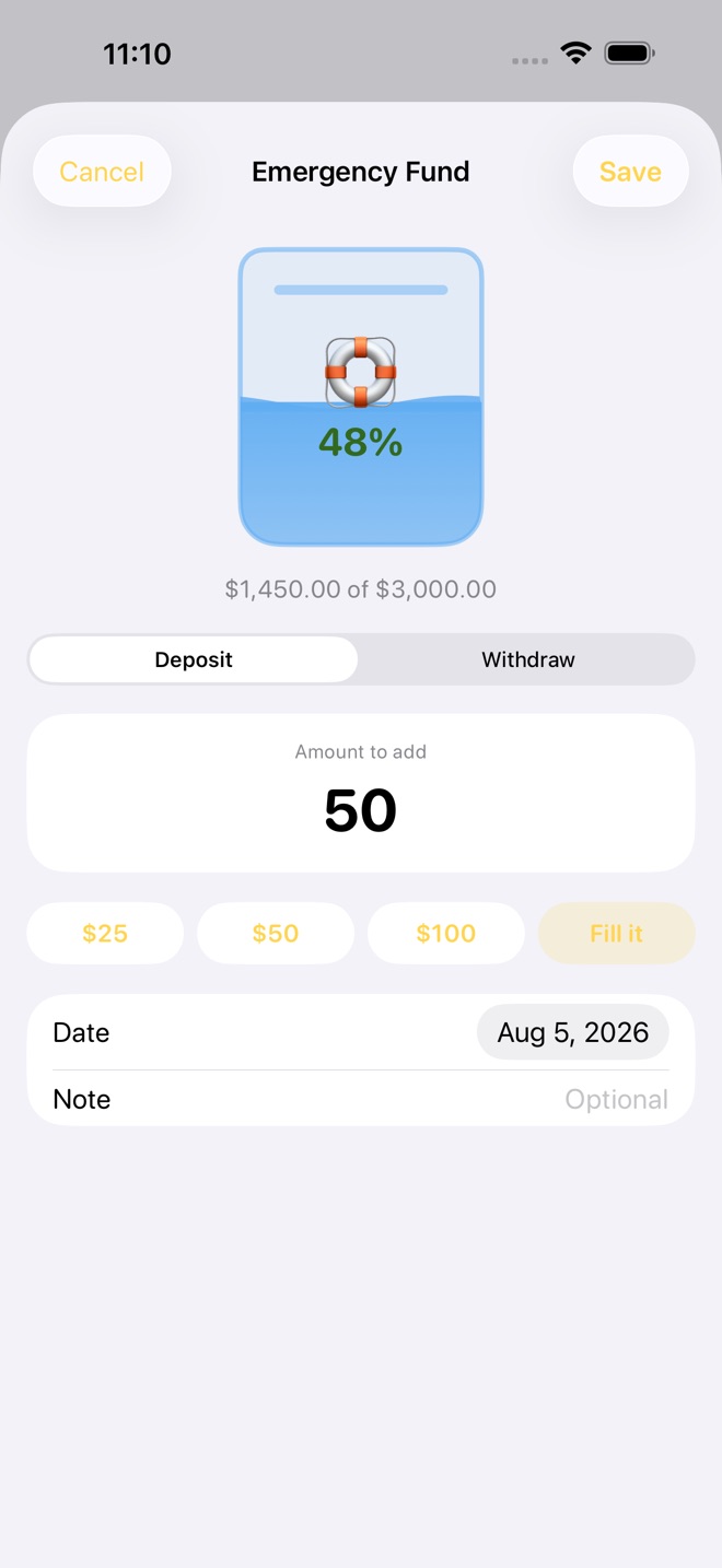 GoalJars: Savings Goals screenshot 2