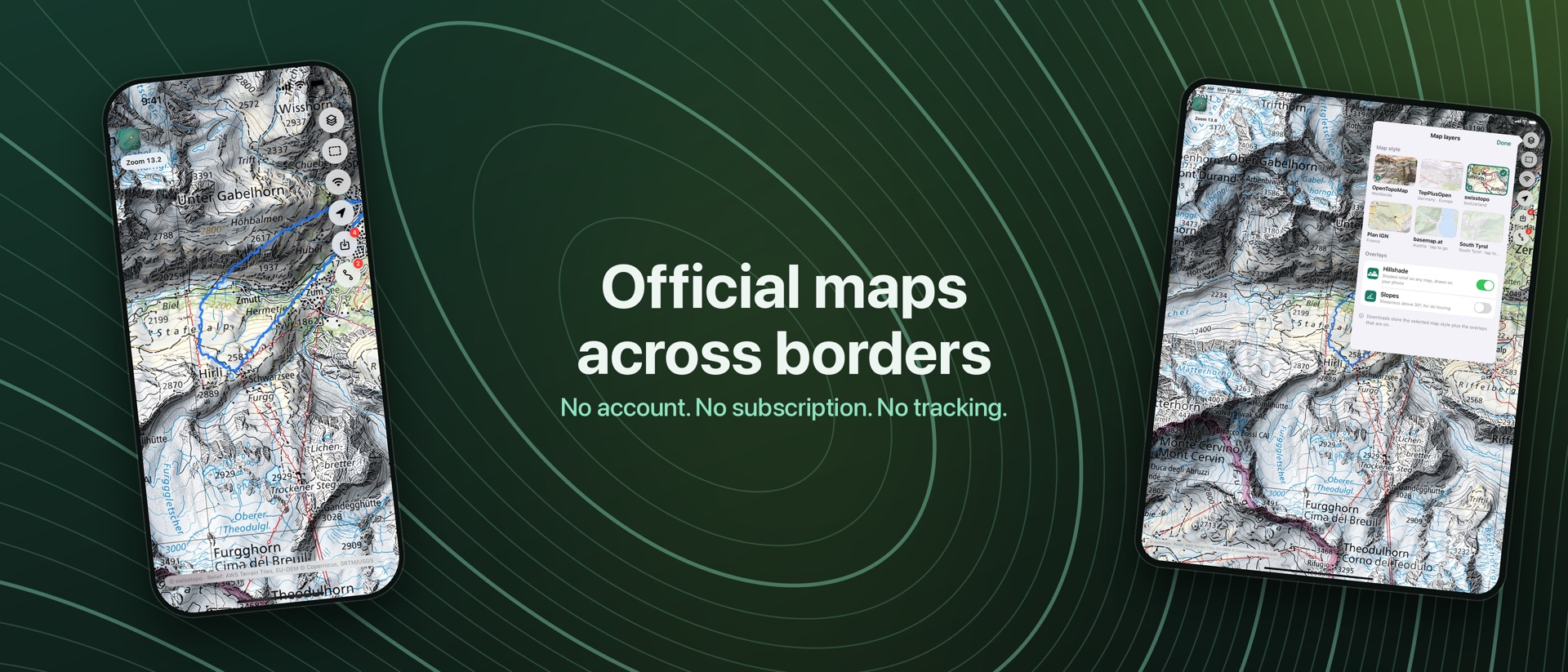Offline Topo Map product page header