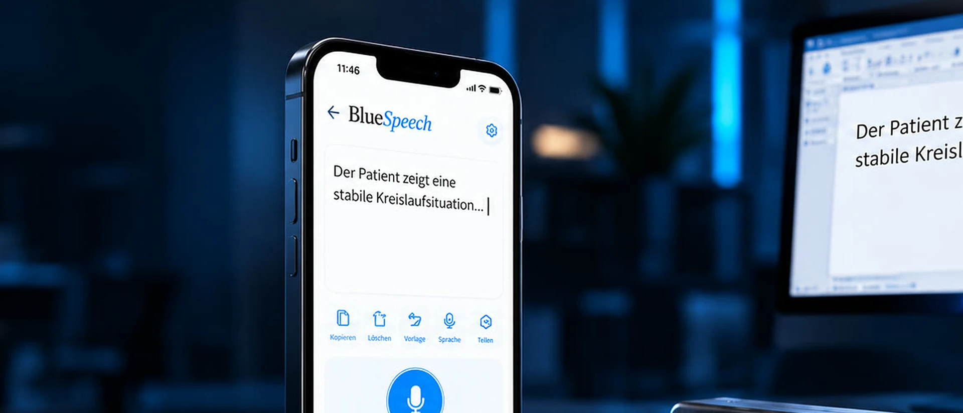 BlueSpeech product page header
